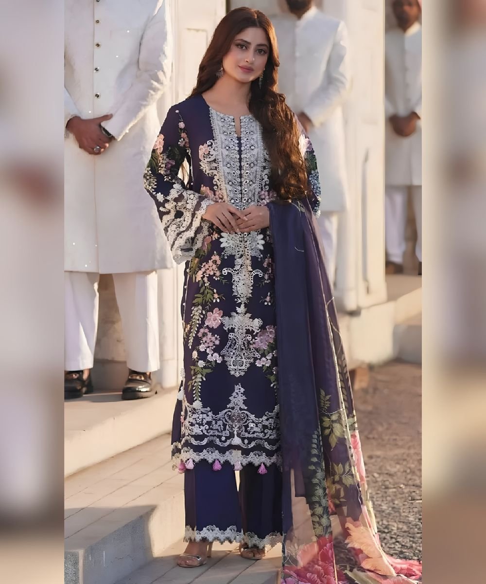 Flora Charm - Embroidered 3 Piece Unstitched Lawn Suit