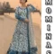 Faiza Saqlain Jehona Kalidar Blue and White Heavy Embroidered Suit MC-017