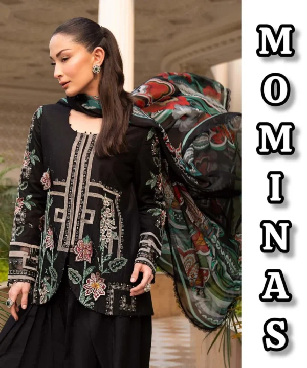 3 Piece Unstitched Embroidered Jacquard Lawn Suit MC-022