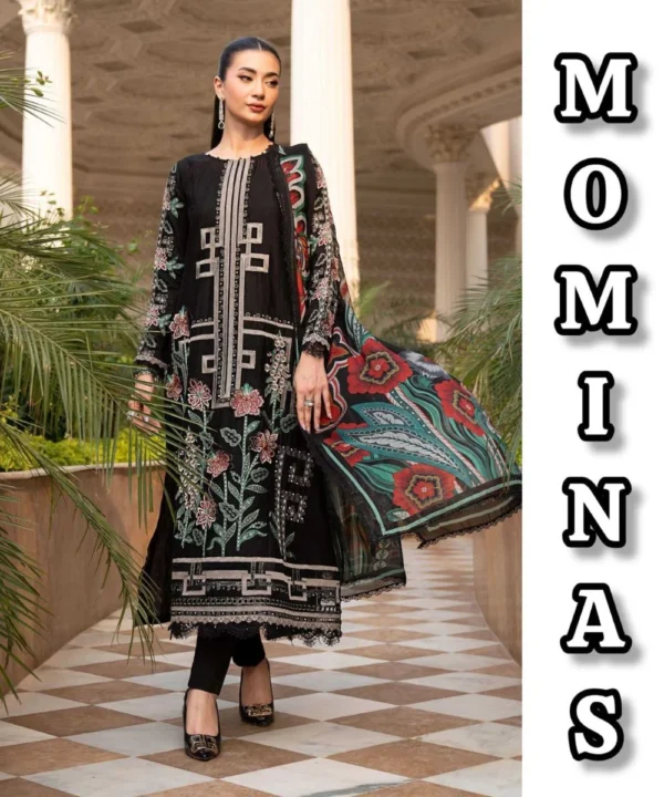 3 Piece Unstitched Embroidered Jacquard Lawn Suit MC-022