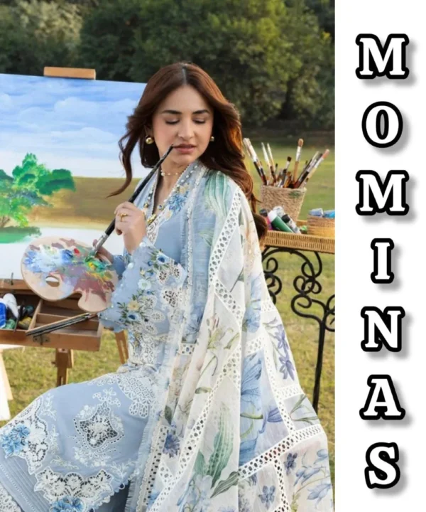Elaf Premium Luxury Lawn MC-021 SERENITY 3 Piece Unstitched Suit