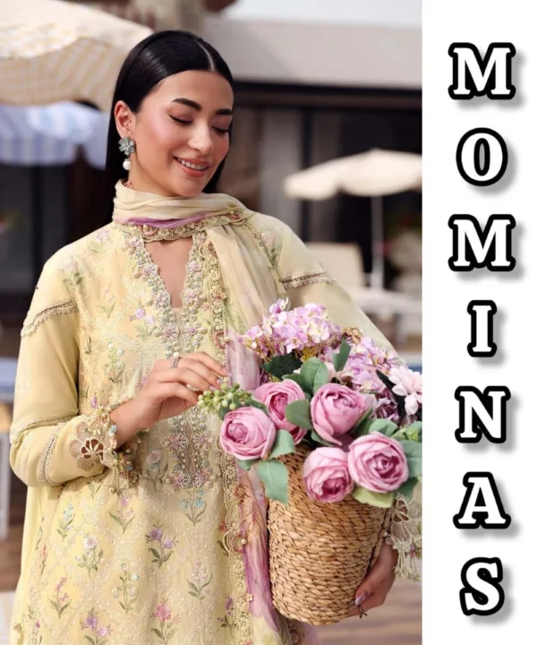 Maria B 3 Piece Unstitched Embroidered Lawn Suit MC-020