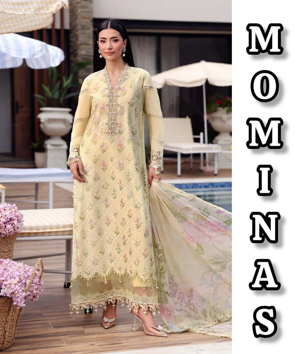 Maria B 3 Piece Unstitched Embroidered Lawn Suit MC-020